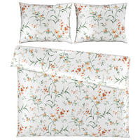 POSTELJINA FLOWERS 200/200 cm saten braon, zelena  - zelena/braon, Konvencionalno, tekstil (200/200cm) - Esposa