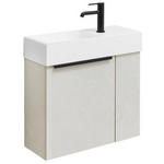 WASCHTISCHKOMBI 60 cm  - Sandfarben/Schwarz, KONVENTIONELL, Holzwerkstoff/Stein (60cm) - Dieter Knoll