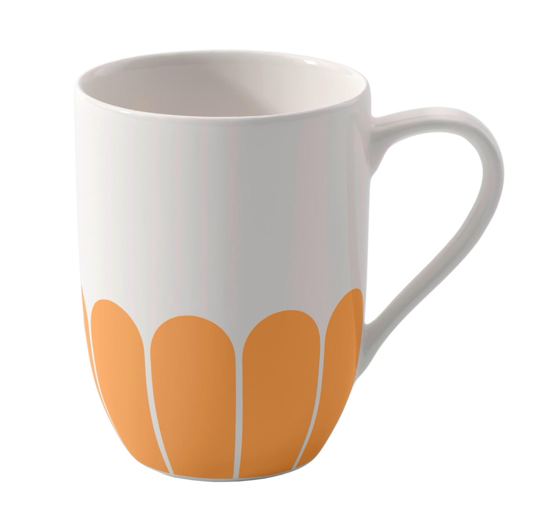 BECHER Fleur Soleil - Dunkelgelb/Weiß, MODERN, Keramik (11,5/8/10,5cm) - Villeroy & Boch