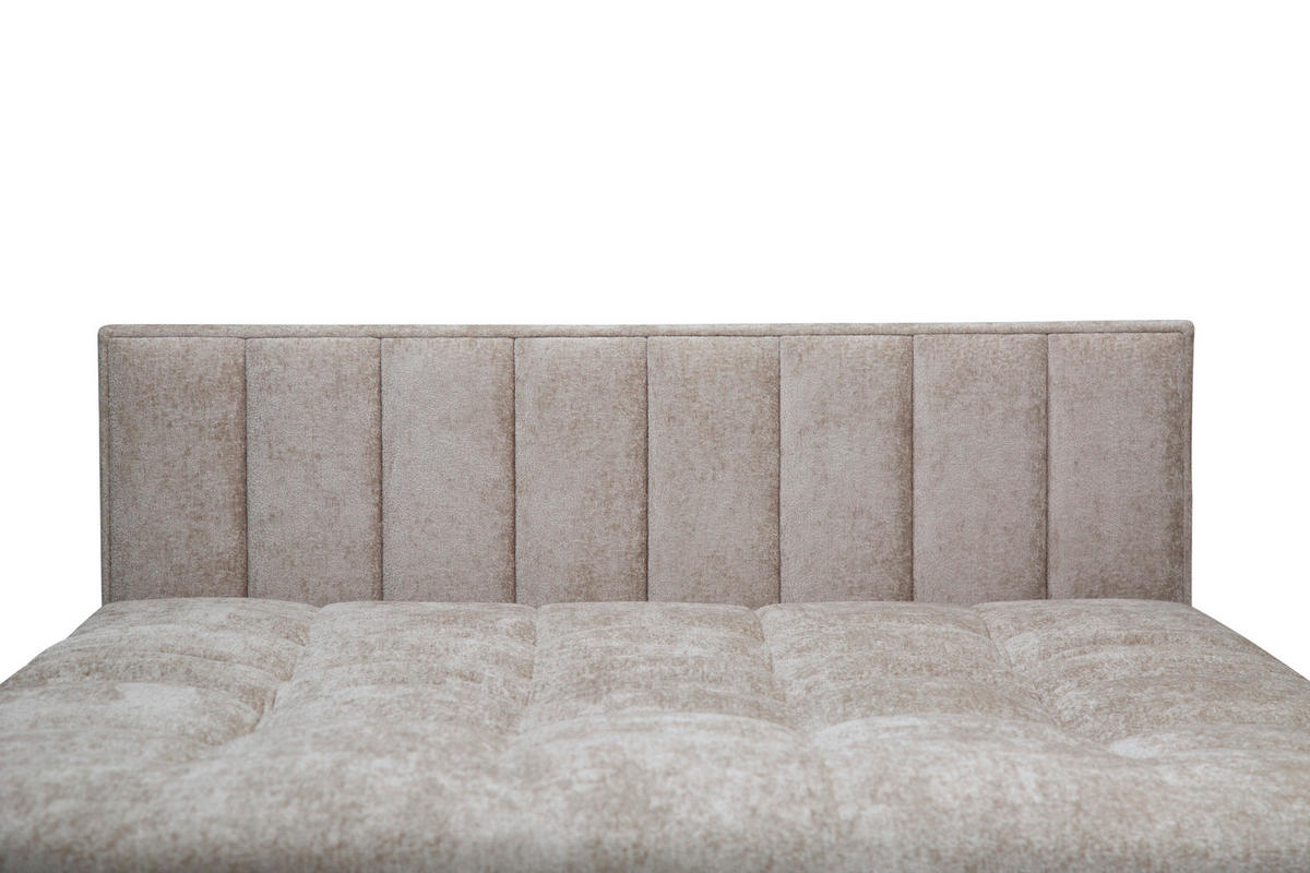 SCHLAFSOFA  mit Stoffauswahl, Schlafen auf Sitzhöhe Chenille Creme  - Creme/Schwarz, KONVENTIONELL, Kunststoff/Textil (166/93/106cm) - home24