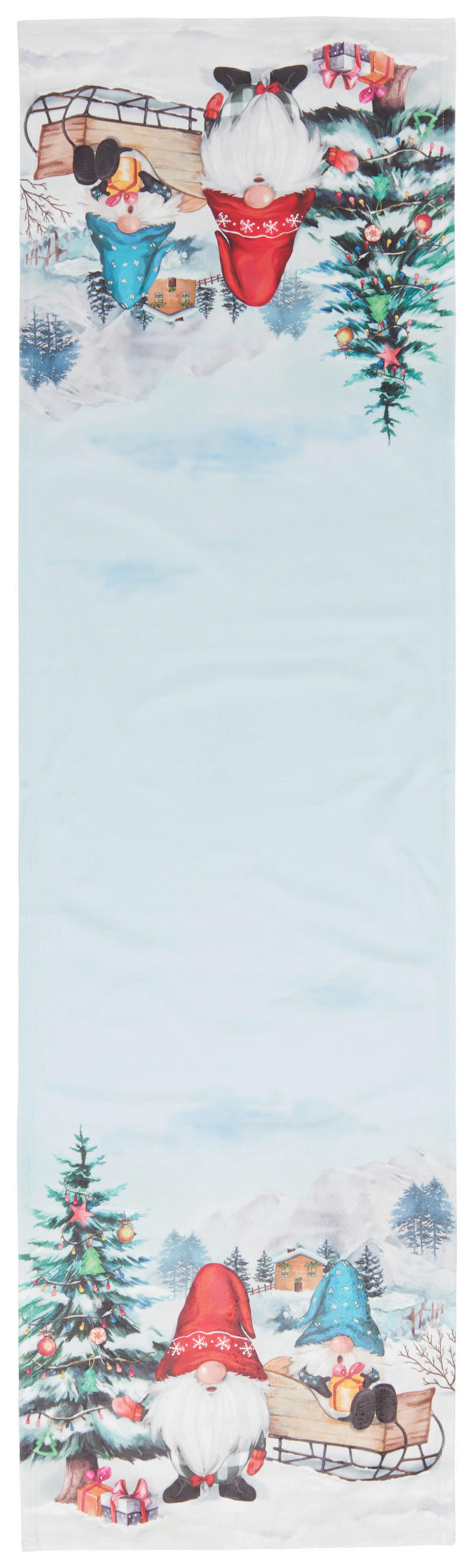 ÚZKY OBRUS, 40/140 cm, viacfarebná - viacfarebná, Konventionell, textil (40/140cm) - X-Mas