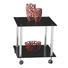 BEISTELLTISCH quadratisch Edelstahlfarben, Schwarz - Edelstahlfarben/Schwarz, Design, Glas/Kunststoff (45/46/45cm) - BOXXX