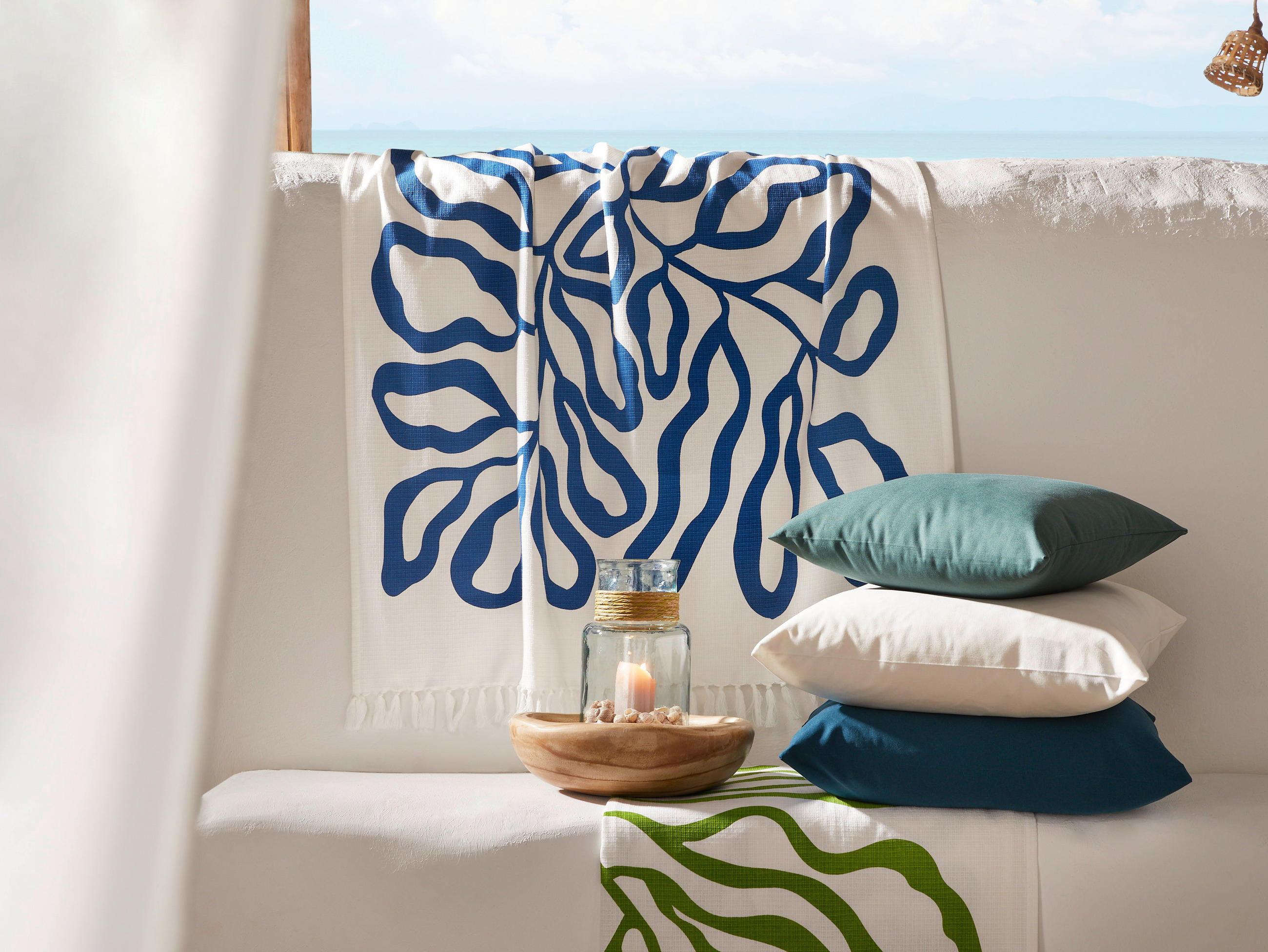 OSUŠKA NA PLÁŽ, 100/180 cm, zelená - zelená, Design, textil (100/180cm) - Esposa