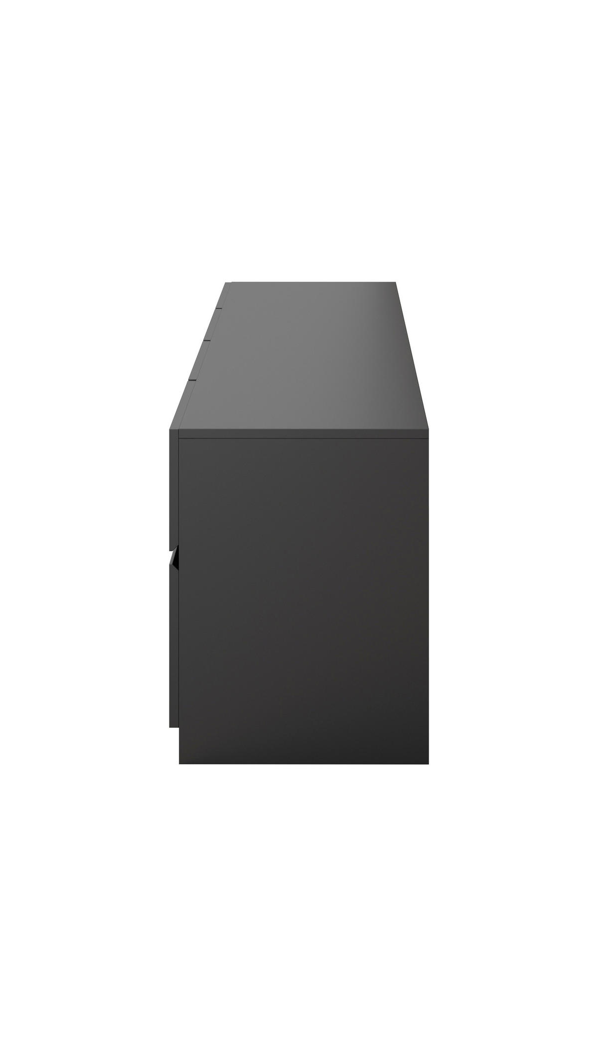 LOWBOARD Bern 224,8/52,3/40 cm 4 Schublade(n) stehend  - Schwarz, Design, Holzwerkstoff (224,8/52,3/40cm) - MID.YOU