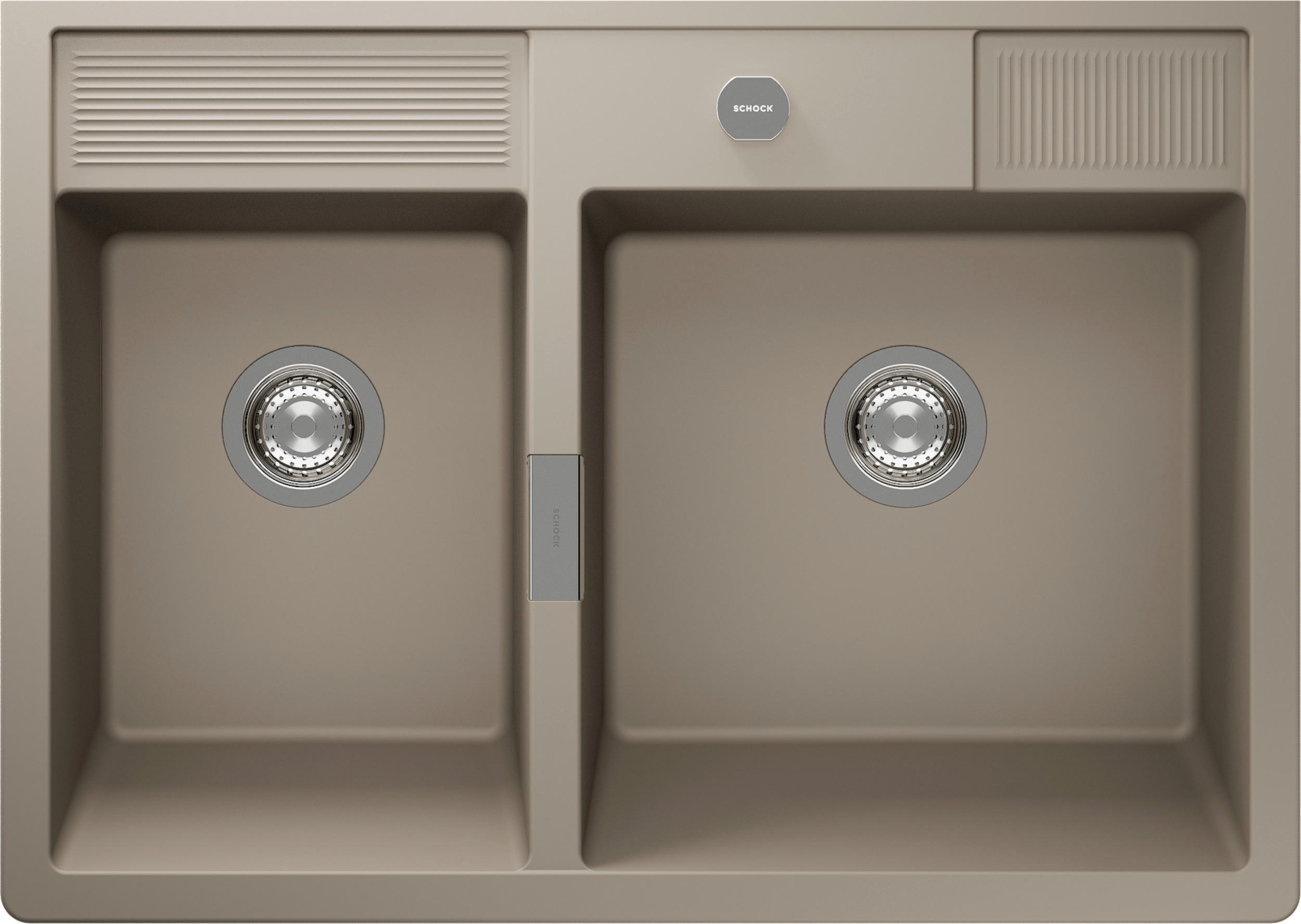 SPÜLE KALM175MTWI  - Beige, Basics, Stein (89,8/32,4/63cm) - Schock