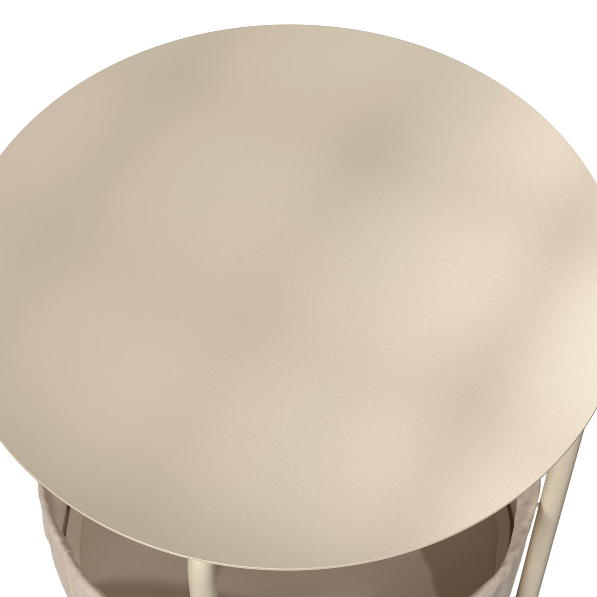 SIDOBORD i metall, textil 50/50/51 cm  - beige, Design, metall/textil (50/50/51cm) - Ambia Garden