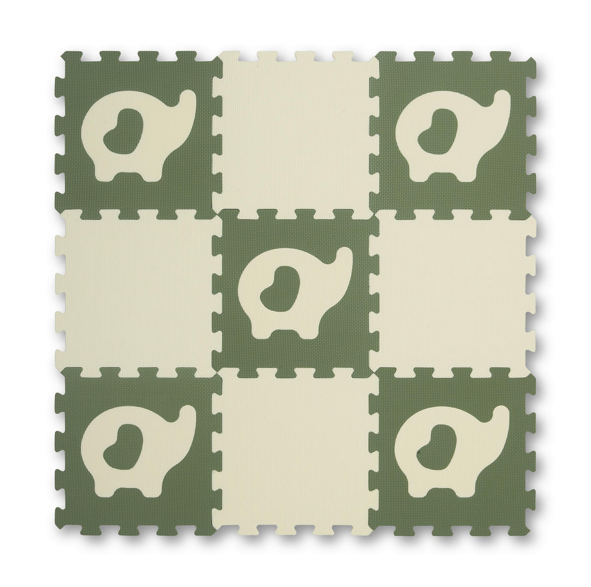 PUZZLEMATTE  - Beige/Grün, Basics, Kunststoff (30/30/1cm) - My Baby Lou