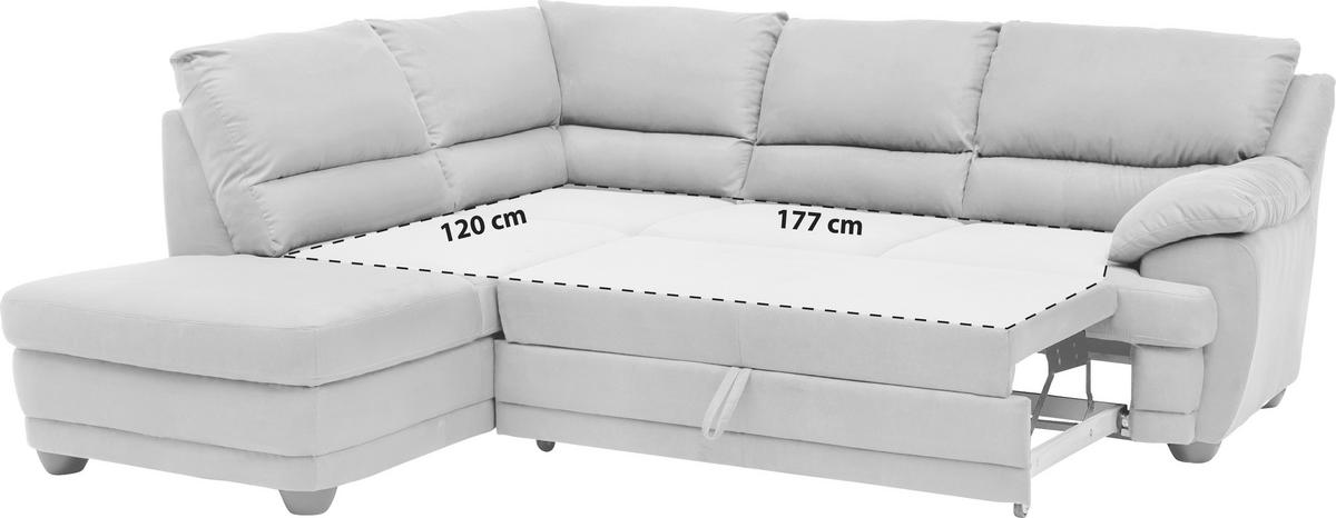 ECKSOFA in Mikrofaser Beige  - Beige/Schwarz, Design, Kunststoff/Textil (225/245cm) - Livetastic