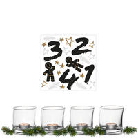 TEELICHTHALTER-SET - Dunkelgrün/Transparent, LIFESTYLE, Glas/Kunststoff (9/9/9cm) - Leonardo