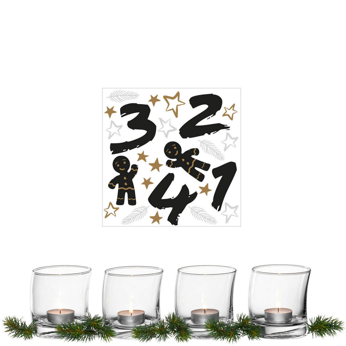 TEELICHTHALTER-SET - Dunkelgrün/Transparent, LIFESTYLE, Glas/Kunststoff (9/9/9cm) - Leonardo