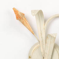 NÁSTĚNNÉ SVÍTIDLO, 30/18/30 cm - bílá/světle hnědá, Konvenční, kov/sklo (30/18/30cm)