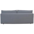 BOXSPRINGSOFA in Chenille Grau  - Schwarz/Grau, MODERN, Kunststoff/Textil (210/72/105cm) - Cantus