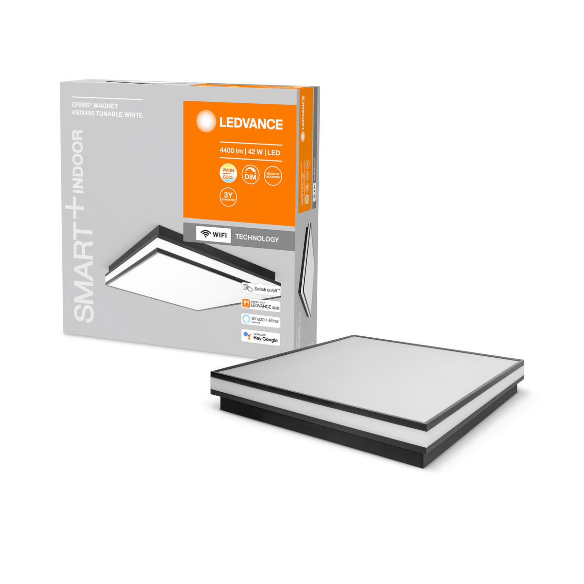 LED-DECKENLEUCHTE 45/45/5 cm    - Basics (45/45/5cm) - Ledvance