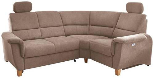 ECKSOFA in Struktur Hellbraun 237/186 cm - Wildeiche/Hellbraun, KONVENTIONELL, Holz/Textil (237/186cm) - Livetastic
