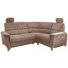 ECKSOFA in Struktur Hellbraun  - Wildeiche/Hellbraun, Konventionell, Holz/Textil (237/186cm) - Livetastic