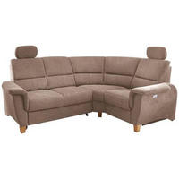 ECKSOFA in Struktur Hellbraun  - Wildeiche/Hellbraun, Konventionell, Holz/Textil (237/186cm) - Livetastic