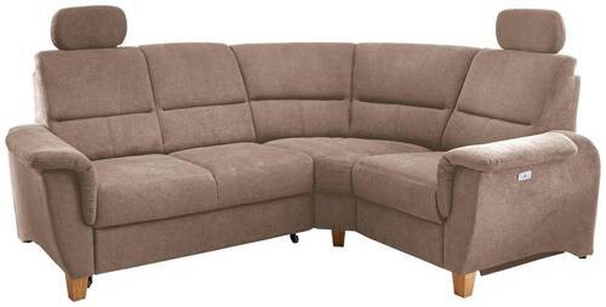 ECKSOFA in Struktur Hellbraun  - Wildeiche/Hellbraun, Konventionell, Holz/Textil (237/186cm) - Livetastic