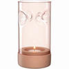 TEELICHTGLAS - Orange, Design, Glas/Stein (19cm) - Leonardo