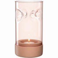 TEELICHTGLAS - Orange, Design, Glas/Stein (19cm) - Leonardo