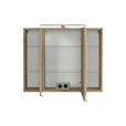 SPIEGELSCHRANK 80/64/20 cm  - Eichefarben/Silberfarben, KONVENTIONELL, Glas/Holzwerkstoff (80/64/20cm) - Xora
