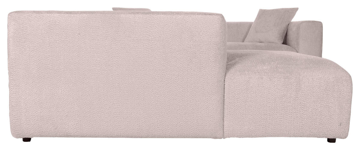 WOHNLANDSCHAFT Rosa Chenille  - Schwarz/Rosa, MODERN, Kunststoff/Textil (178/356/225cm) - Carryhome