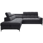 ECKSOFA Anthrazit Struktur  - Anthrazit/Schwarz, MODERN, Textil/Metall (212/254cm) - Carryhome