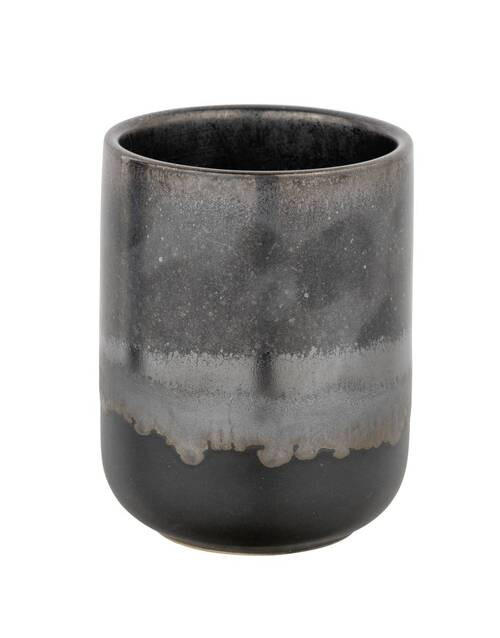 ZAHNPUTZBECHER Keramik  - Dunkelgrau/Grau, Konventionell, Keramik (8/10/8cm) - Schöner Wohnen