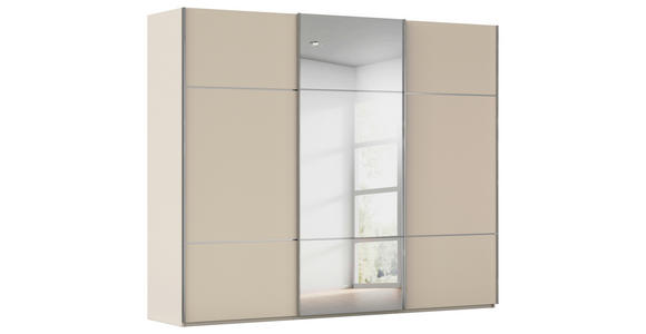 SCHWEBETÜRENSCHRANK 301/223/68 cm 3-türig Champagner - Chromfarben/Champagner, KONVENTIONELL, Glas/Holzwerkstoff (301/223/68cm) - Novel