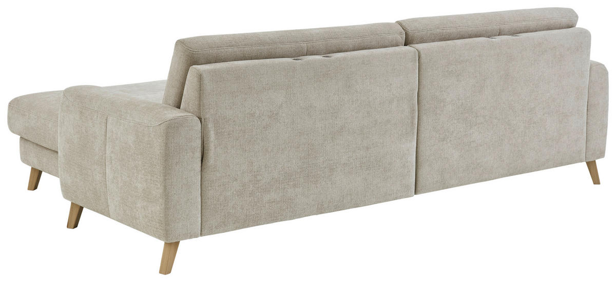 ECKSOFA  Chenille Beige  - Beige, Design, Holz/Textil (167/222cm) - Beldomo Comfort