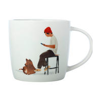 HRNČEK NA KÁVU kostný porcelán (bone china) keramika  - viacfarebná, Basics, keramika (400ml) - Maxwell & Williams