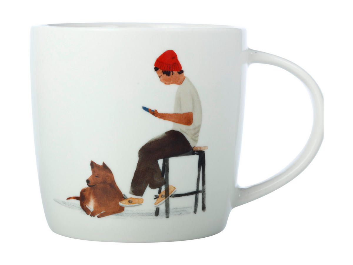 HRNČEK NA KÁVU kostný porcelán (bone china) keramika  - viacfarebná, Basics, keramika (400ml) - Maxwell & Williams