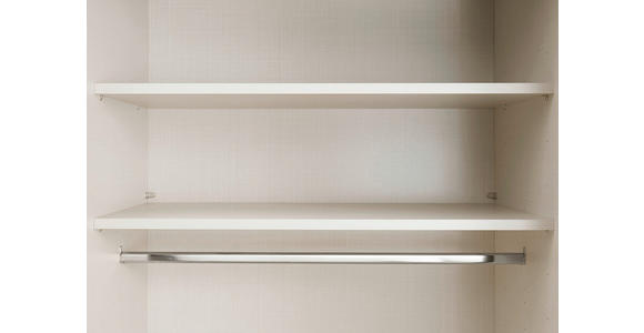 SCHWEBETÜRENSCHRANK 280/222/68 cm 3-türig Weiß, Weiß Hochglanz - Weiß Hochglanz/Alufarben, MODERN, Holzwerkstoff/Metall (280/222/68cm) - Moderano