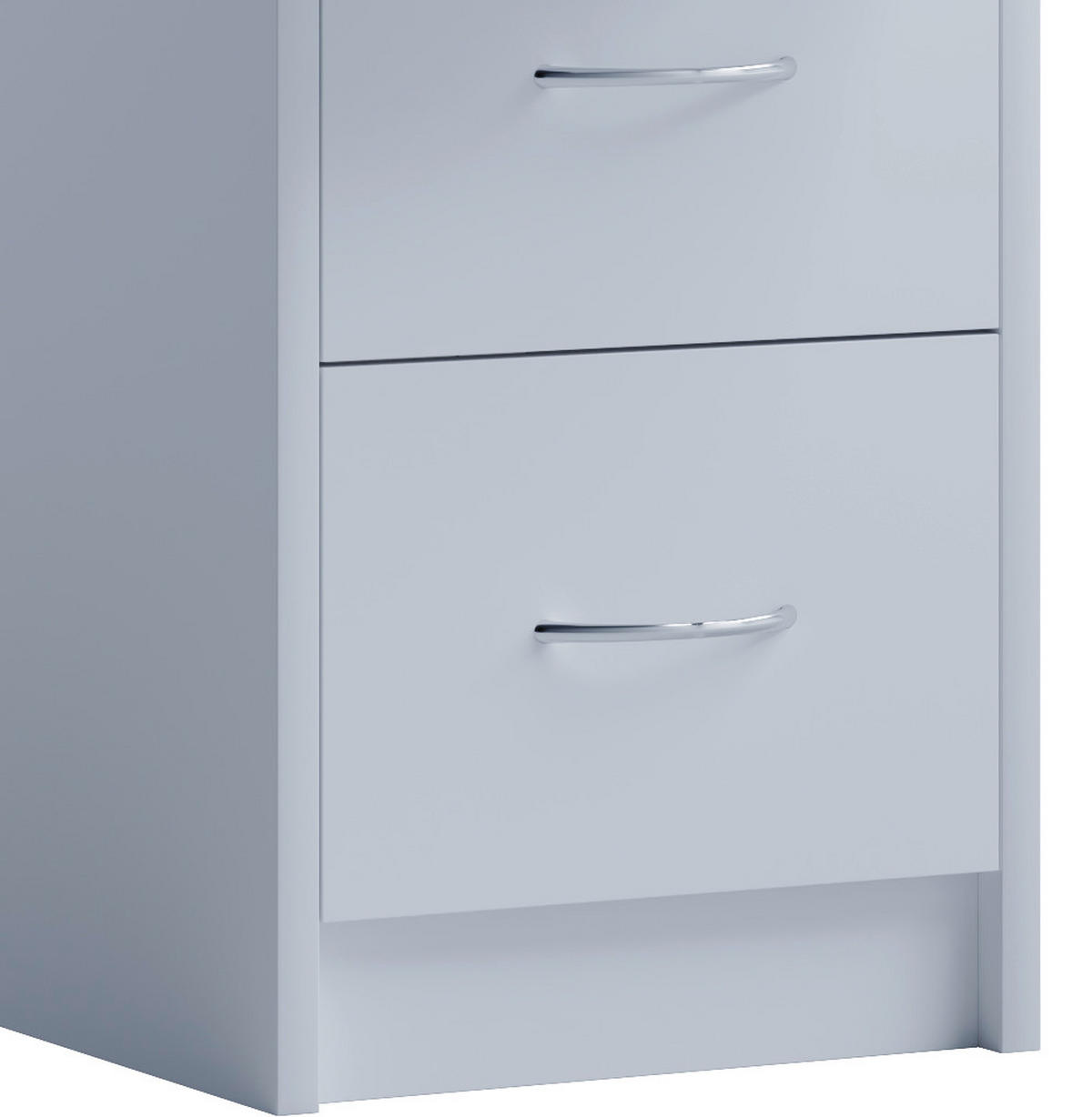 NACHTSCHRANK 35/65/35 cm  - Alufarben/Weiß, Basics, Holzwerkstoff (35/65/35cm) - MID.YOU