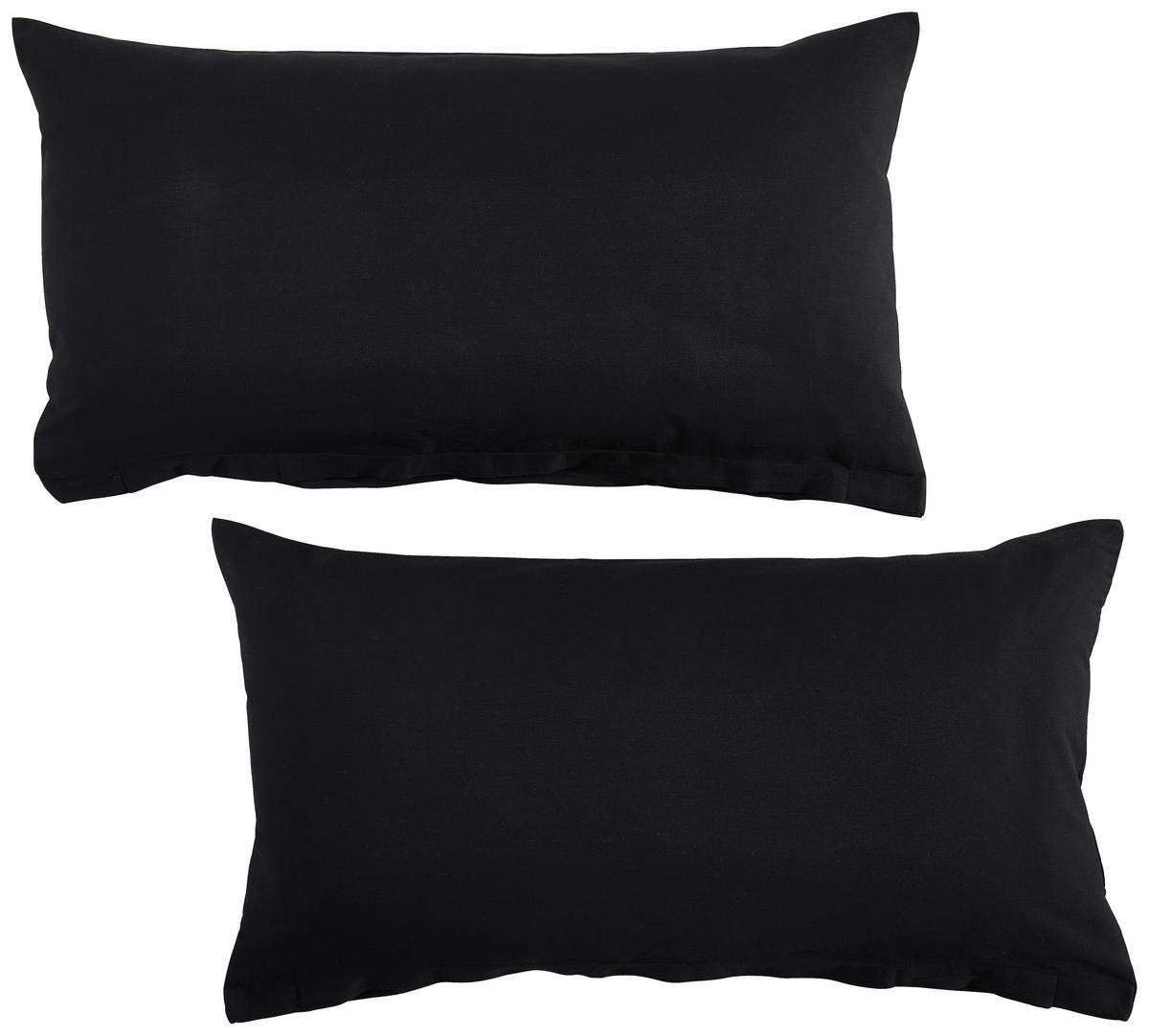 KISSENHÜLLEN-SET Nigiri 40/80 cm  - Schwarz, Basics, Textil (40/80cm) - Bio:Vio