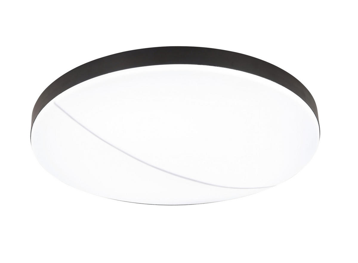 LED MENNYEZETI LÁMPA - fekete, Design, műanyag/fém (45/10,5cm) - Novel