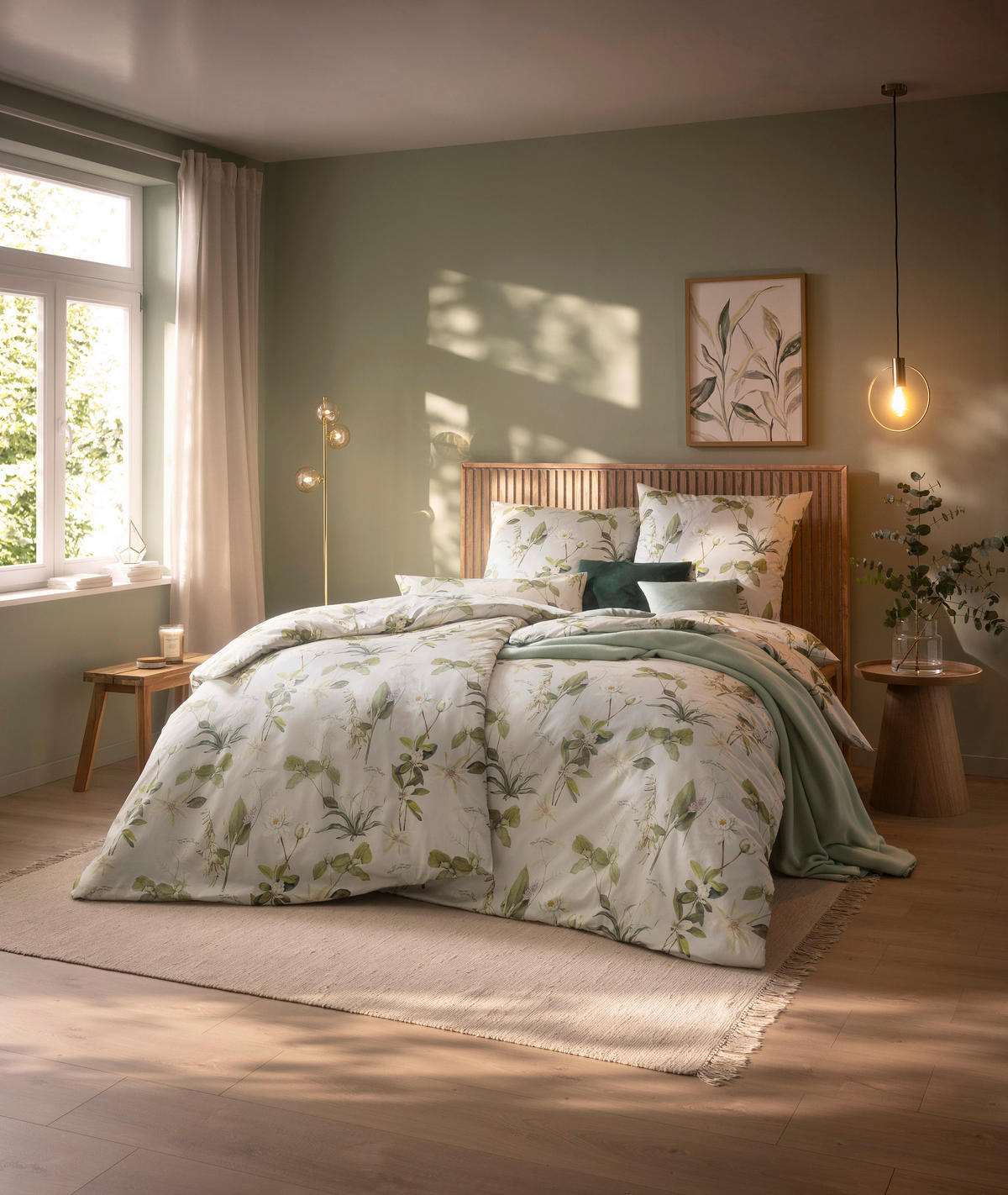 POSTELJNINA Exquisit 140/200 cm saten zelena  - zelena, Konvencionalno, tekstil (140/200cm) - Estella
