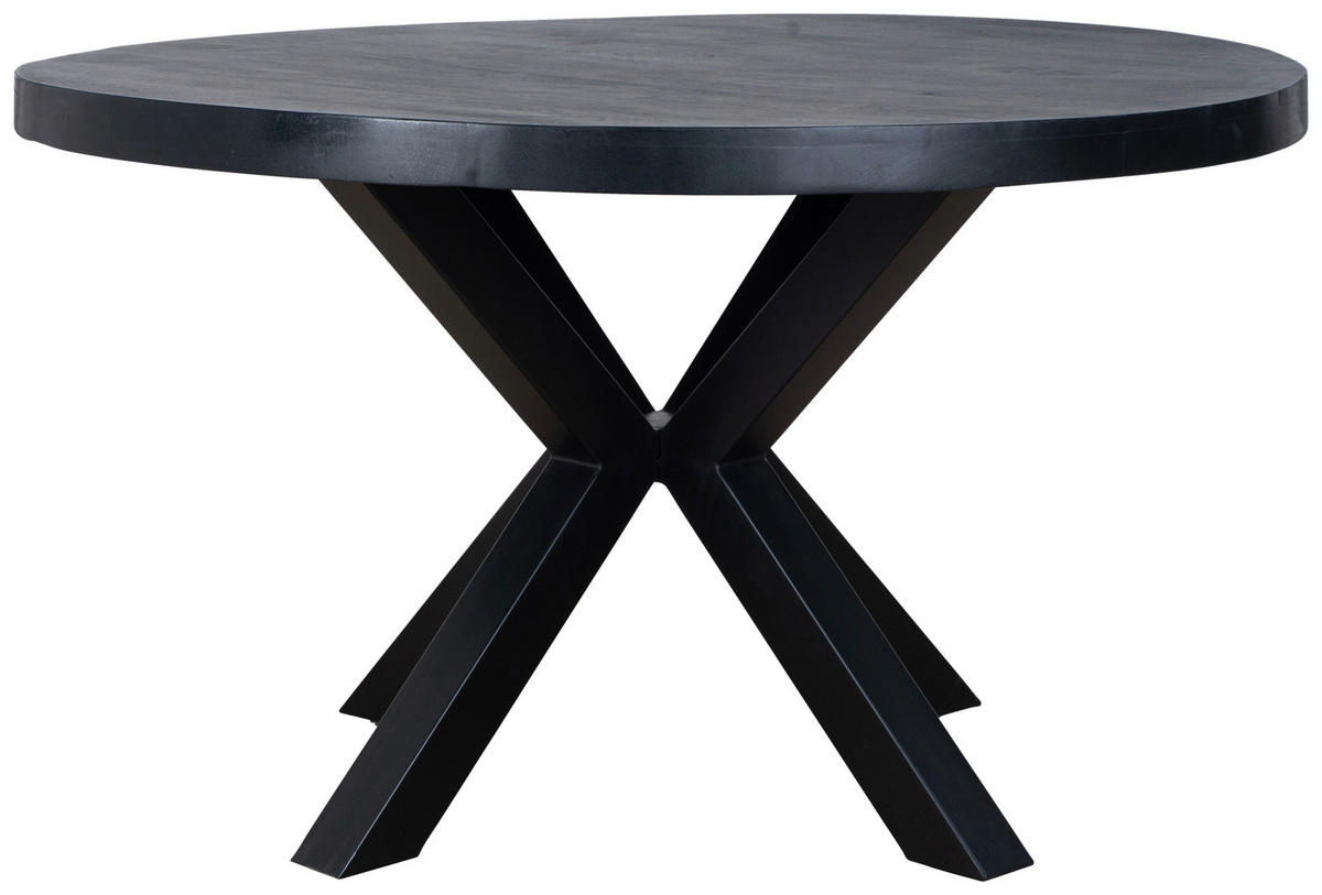 ESSTISCH in Holz, Metall 130/130/76 cm  - Schwarz, MODERN, Holz/Metall (130/130/76cm) - MID.YOU