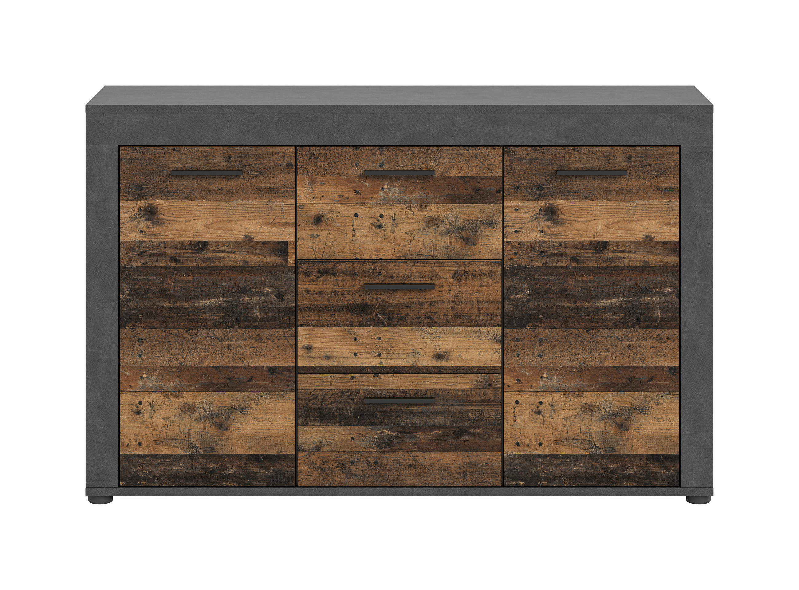 SIDEBOARD  in 125/80/35 cm  - Schwarz, Design, Holzwerkstoff/Kunststoff (125/80/35cm) - MID.YOU