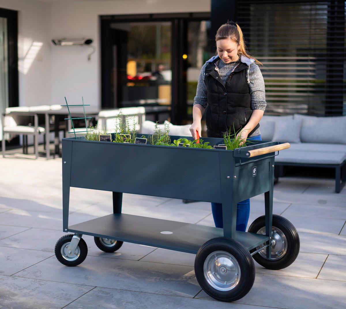 HOCHBEET  - Anthrazit, Basics, Metall (60/80/120cm) - Ambia Garden