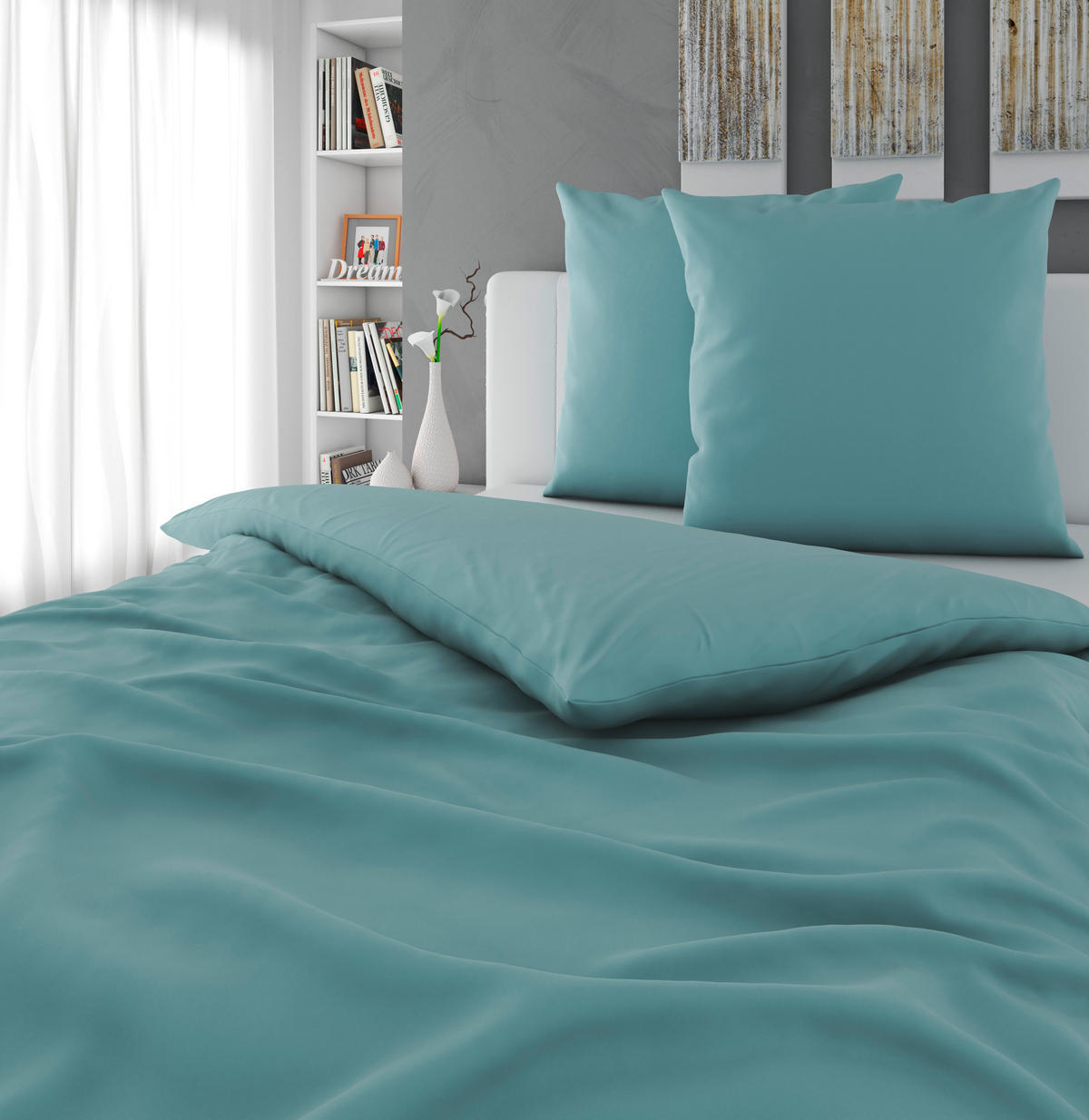 BETTWÄSCHE Kyoto Flachgewebe 200/200 cm  - Hellblau, Basics, Textil (200/200cm) - Bio:Vio