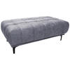 HOCKER Velours Grau  - Schwarz/Grau, Design, Textil/Metall (131/47/71cm) - Stylife