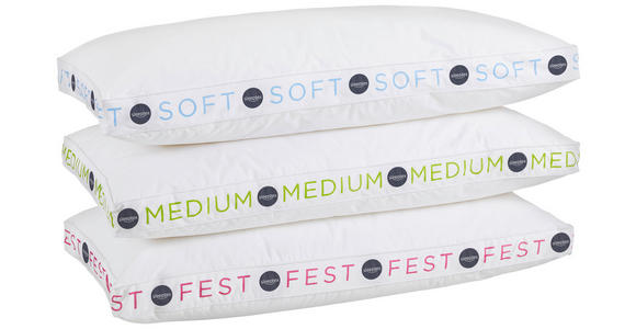KOPFPOLSTER 40/80 cm  Comfy Medium  - Weiß/Grün, Basics, Kunststoff/Textil (40/80cm) - Sleeptex