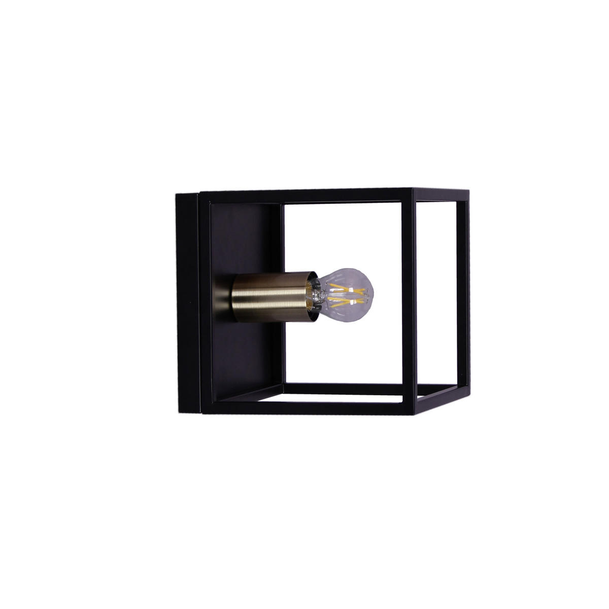 WANDLEUCHTE - Schwarz, Lifestyle, Metall (18/18/20cm) - Marama