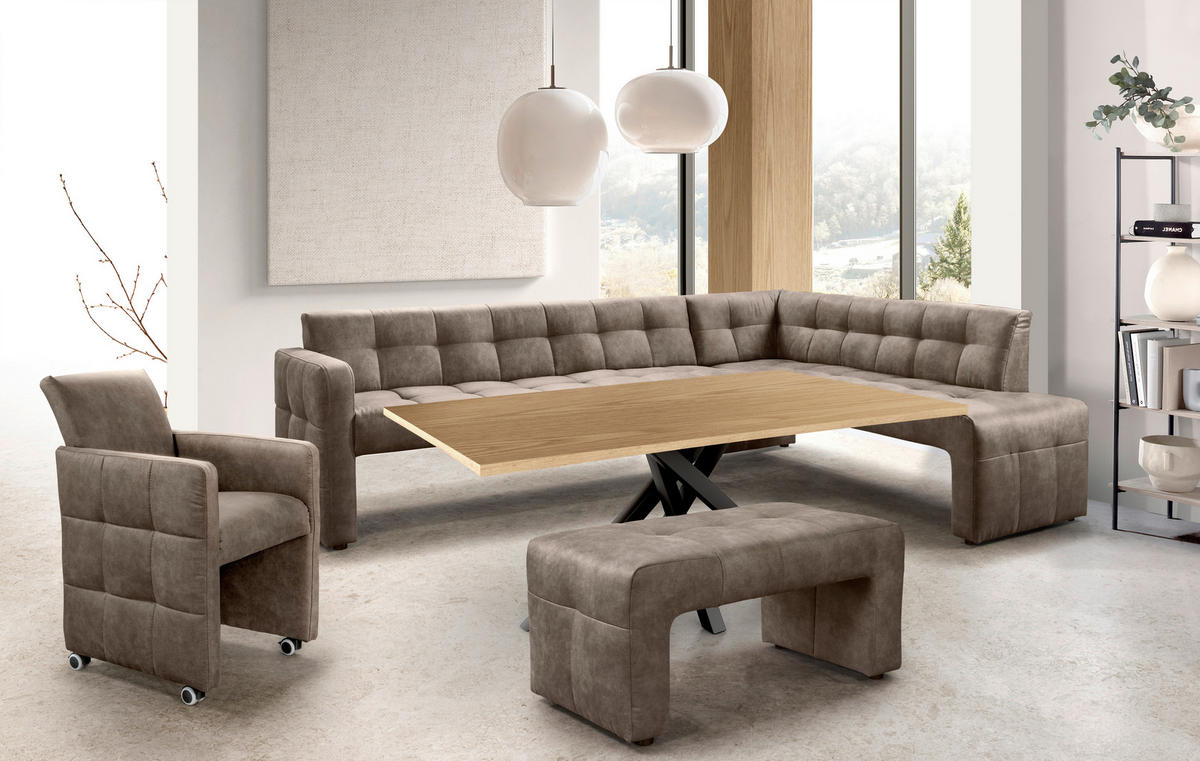 ECKBANK 265/197 cm  in Taupe  - Taupe/Schwarz, MODERN, Holz/Holzwerkstoff (265/197cm) - Livetastic
