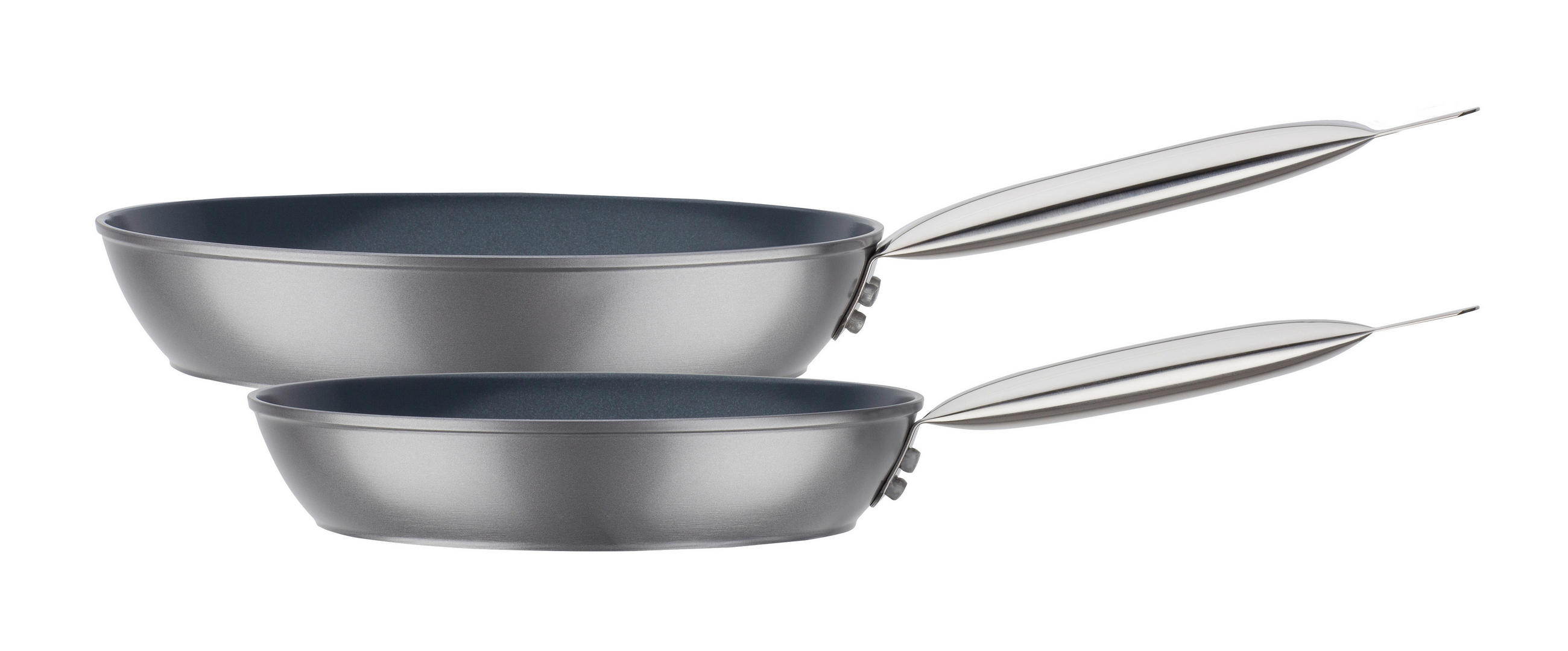 PFANNENSET GASTRO Quick 2-teilig  - Silberfarben, Basics, Metall - GSW