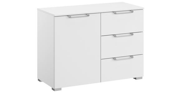 KOMMODE , 80/61/42 cm, 3 Schublade(n)  - Silberfarben/Alufarben, Design, Holzwerkstoff/Kunststoff (80/61/42cm) - Novel