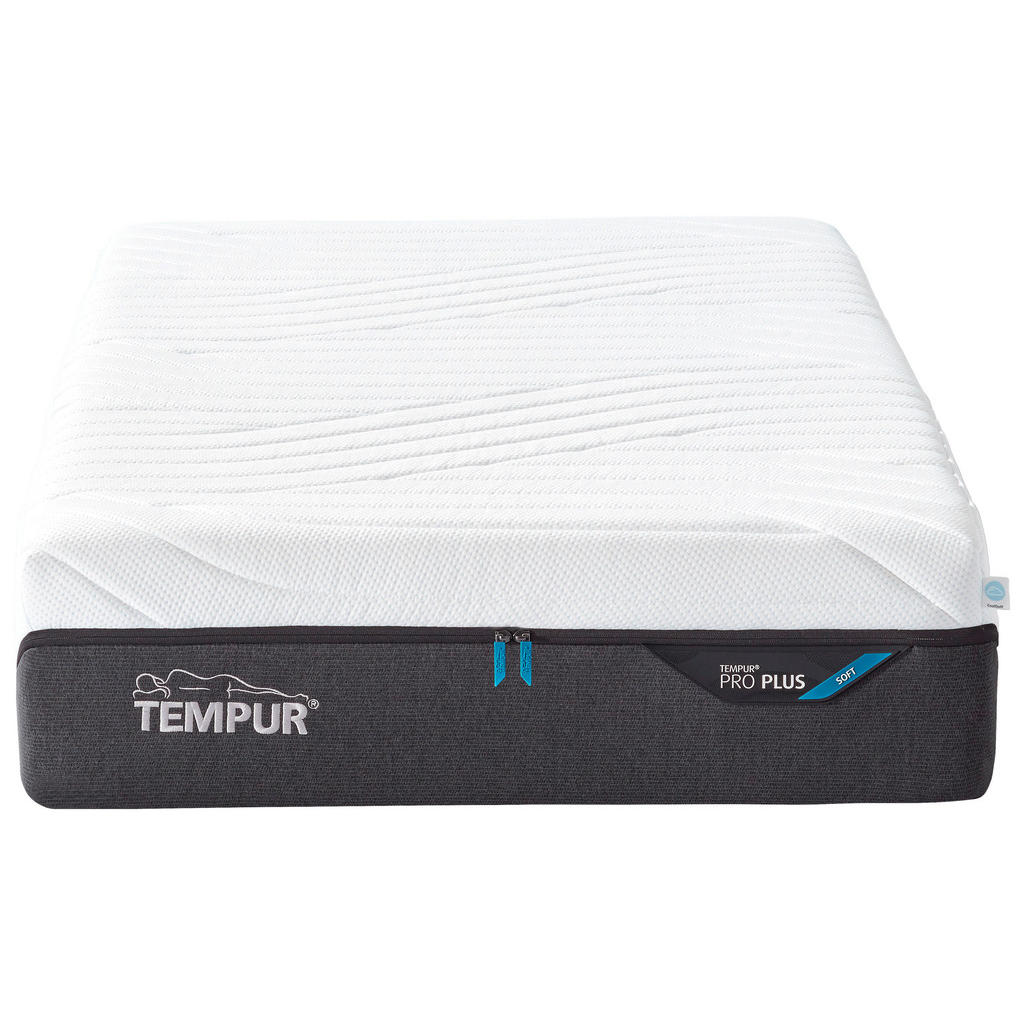 Thumbnail - Tempur Matratze Pro Plus® Coolquilt, Anthrazit, Weiß, Textil, Füllung: Viskoelastischer Kern, rechteckig, 140x200 cm, Üb...