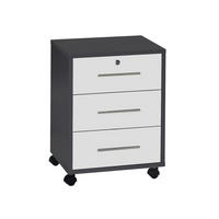 ROLLCONTAINER 44/58/40 cm  - Anthrazit/Silberfarben, LIFESTYLE, Holzwerkstoff/Metall (44/58/40cm) - MID.YOU
