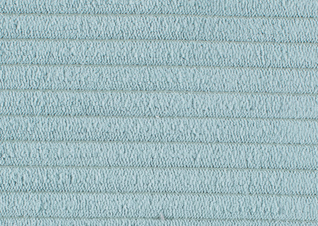 ECKSOFA Ottomane links  Badia Hellblau Cord  - Schwarz/Hellblau, Design, Textil/Metall (207/296cm) - Dieter Knoll