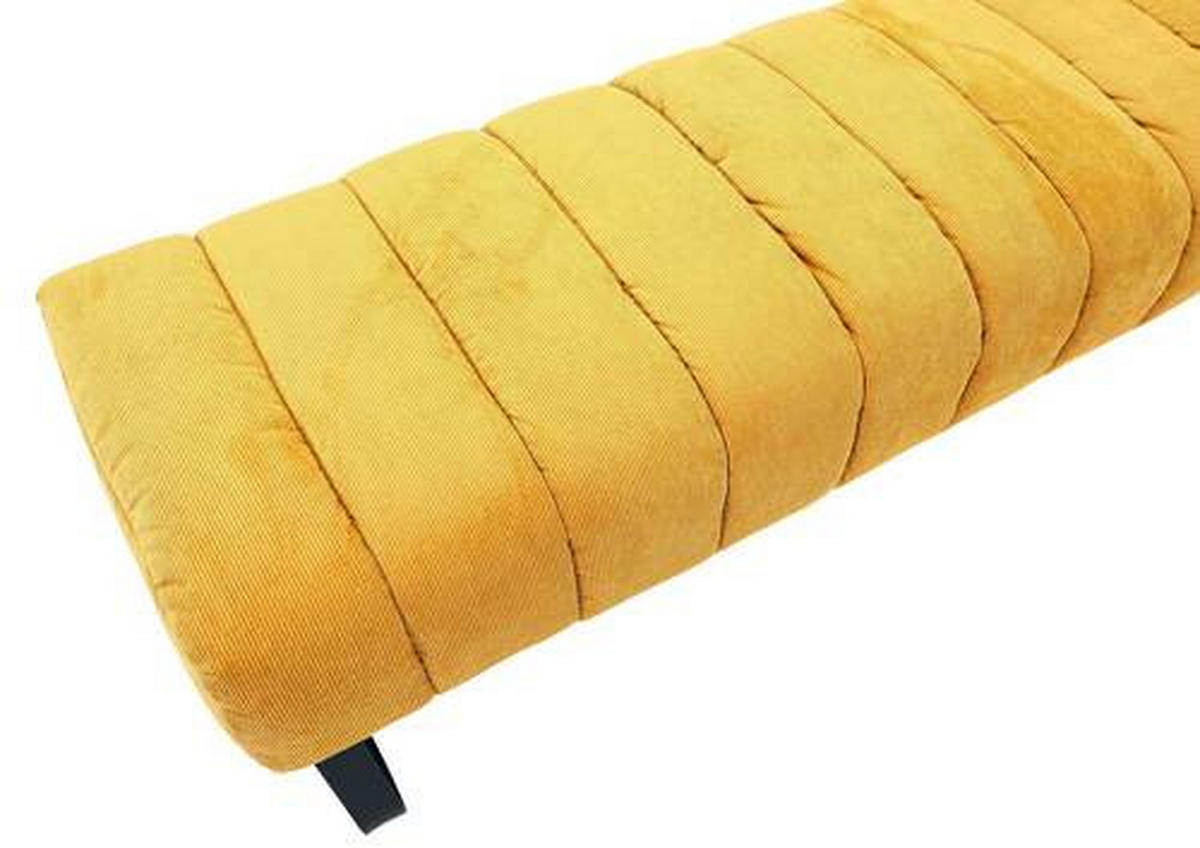 SITZBANK in Textil Gelb, Schwarz  - Gelb/Schwarz, Design, Textil/Metall (175/52/53cm) - Novel